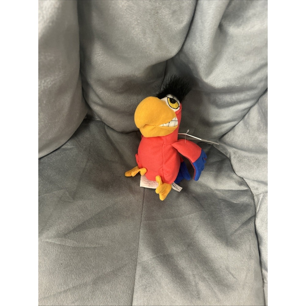 The Disney Store Aladdin Parrot Iago Mini Bean Bag plush NWT 6"